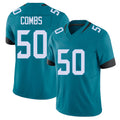 Jacksonville #50 Branson Football V Neck Short Sleeve Teal Jersey Combs For Men Youth Women Gift