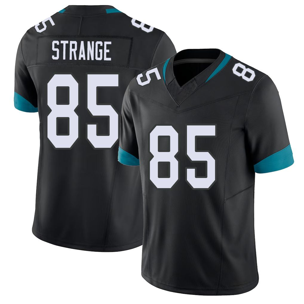Jacksonville #85 Brenton Football V Neck Short Sleeve Black Jersey Strange For Men Youth Women Gift