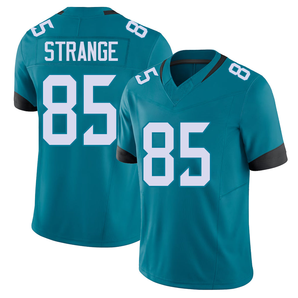 Jacksonville #85 Brenton Football V Neck Short Sleeve Teal Jersey Strange For Men Youth Women Gift