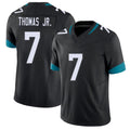 Jacksonville #7 Brian Football V Neck Short Sleeve Black Jersey Thomas Jr. For Men Youth Women Gift