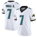 Jacksonville #7 Brian Football V Neck Short Sleeve White Jersey Thomas Jr. For Men Youth Women Gift