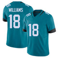 Jacksonville #18 C.J. Football V Neck Short Sleeve Teal Jersey Williams For Men Youth Women Gift