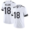 Jacksonville #18 C.J. Football V Neck Short Sleeve White Jersey Williams For Men Youth Women Gift