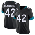 Jacksonville #42 Cam'Ron Football V Neck Short Sleeve Black Jersey Silmon-Craig For Men Youth Women Gift