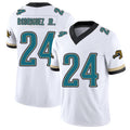 Jacksonville #24 Chris Football V Neck Short Sleeve White Jersey Rodriguez Jr. For Men Youth Women Gift