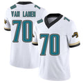 Jacksonville #70 Cole Football V Neck Short Sleeve White Jersey Van Lanen For Men Youth Women Gift