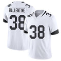 Jacksonville #38 Corey Football V Neck Short Sleeve White Jersey Ballentine For Men Youth Women Gift