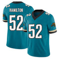 Jacksonville #52 DaVon Football V Neck Short Sleeve Teal Jersey Hamilton For Men Youth Women Gift