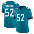 Jacksonville #52 DaVon Football V Neck Short Sleeve Teal Jersey Hamilton For Men Youth Women Gift