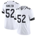Jacksonville #52 DaVon Football V Neck Short Sleeve White Jersey Hamilton For Men Youth Women Gift