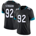 Jacksonville #92 Danny Football V Neck Short Sleeve Black Jersey Striggow For Men Youth Women Gift