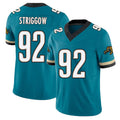 Jacksonville #92 Danny Football V Neck Short Sleeve Teal Jersey Striggow For Men Youth Women Gift