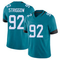 Jacksonville #92 Danny Football V Neck Short Sleeve Teal Jersey Striggow For Men Youth Women Gift