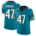 Jacksonville #47 Dennis Football V Neck Short Sleeve Teal Jersey Gardeck For Men Youth Women Gift