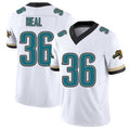 Jacksonville #36 Devin Football V Neck Short Sleeve White Jersey Neal For Men Youth Women Gift