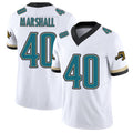 Jacksonville #40 Devon Football V Neck Short Sleeve White Jersey Marshall For Men Youth Women Gift