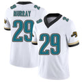 Jacksonville #29 Eric Football V Neck Short Sleeve White Jersey Murray For Men Youth Women Gift