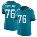 Jacksonville #76 Ezra Football V Neck Short Sleeve Teal Jersey Cleveland For Men Youth Women Gift