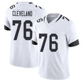 Jacksonville #76 Ezra Football V Neck Short Sleeve White Jersey Cleveland For Men Youth Women Gift
