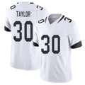 Jacksonville #30 Taylor Football V Neck Short Sleeve White Jersey J'Mari For Men Youth Women Gift
