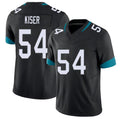 Jacksonville #54 Kiser Football V Neck Short Sleeve Black Jersey Jack For Men Youth Women Gift