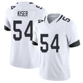 Jacksonville #54 Kiser Football V Neck Short Sleeve White Jersey Jack For Men Youth Women Gift