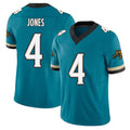 Jacksonville #4 Jones Football V Neck Short Sleeve Teal Jersey Jarrian For Men Youth Women Gift