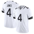 Jacksonville #4 Jones Football V Neck Short Sleeve White Jersey Jarrian For Men Youth Women Gift