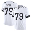 Jacksonville #79 Carvin Football V Neck Short Sleeve White Jersey Jerome For Men Youth Women Gift