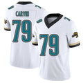 Jacksonville #79 Carvin Football V Neck Short Sleeve White Jersey Jerome For Men Youth Women Gift