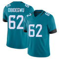 Jacksonville #62 Obidegwu Football V Neck Short Sleeve Teal Jersey Jimto For Men Youth Women Gift