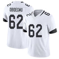 Jacksonville #62 Obidegwu Football V Neck Short Sleeve White Jersey Jimto For Men Youth Women Gift