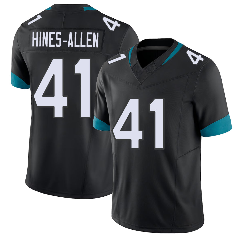 Jacksonville #41 Hines-Allen Football V Neck Short Sleeve Black Jersey Josh For Men Youth Women Gift