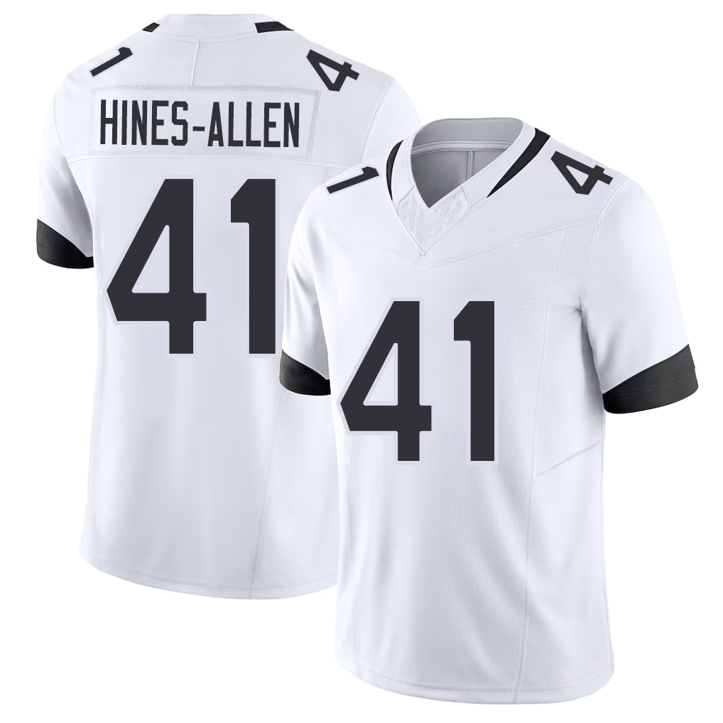 Jacksonville #41 Hines-Allen Football V Neck Short Sleeve White Jersey Josh For Men Youth Women Gift