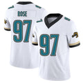 Jacksonville #97 Rose Football V Neck Short Sleeve White Jersey Keivie For Men Youth Women Gift