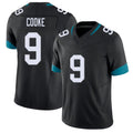 Jacksonville #9 Cooke Football V Neck Short Sleeve Black Jersey Logan For Men Youth Women Gift