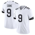 Jacksonville #9 Cooke Football V Neck Short Sleeve White Jersey Logan For Men Youth Women Gift