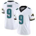 Jacksonville #9 Cooke Football V Neck Short Sleeve White Jersey Logan For Men Youth Women Gift