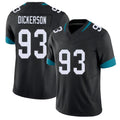 Jacksonville #93 Dickerson Football V Neck Short Sleeve Black Jersey Matt For Men Youth Women Gift