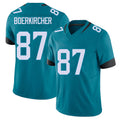 Jacksonville #87 Boerkircher Football V Neck Short Sleeve Teal Jersey Nate For Men Youth Women Gift