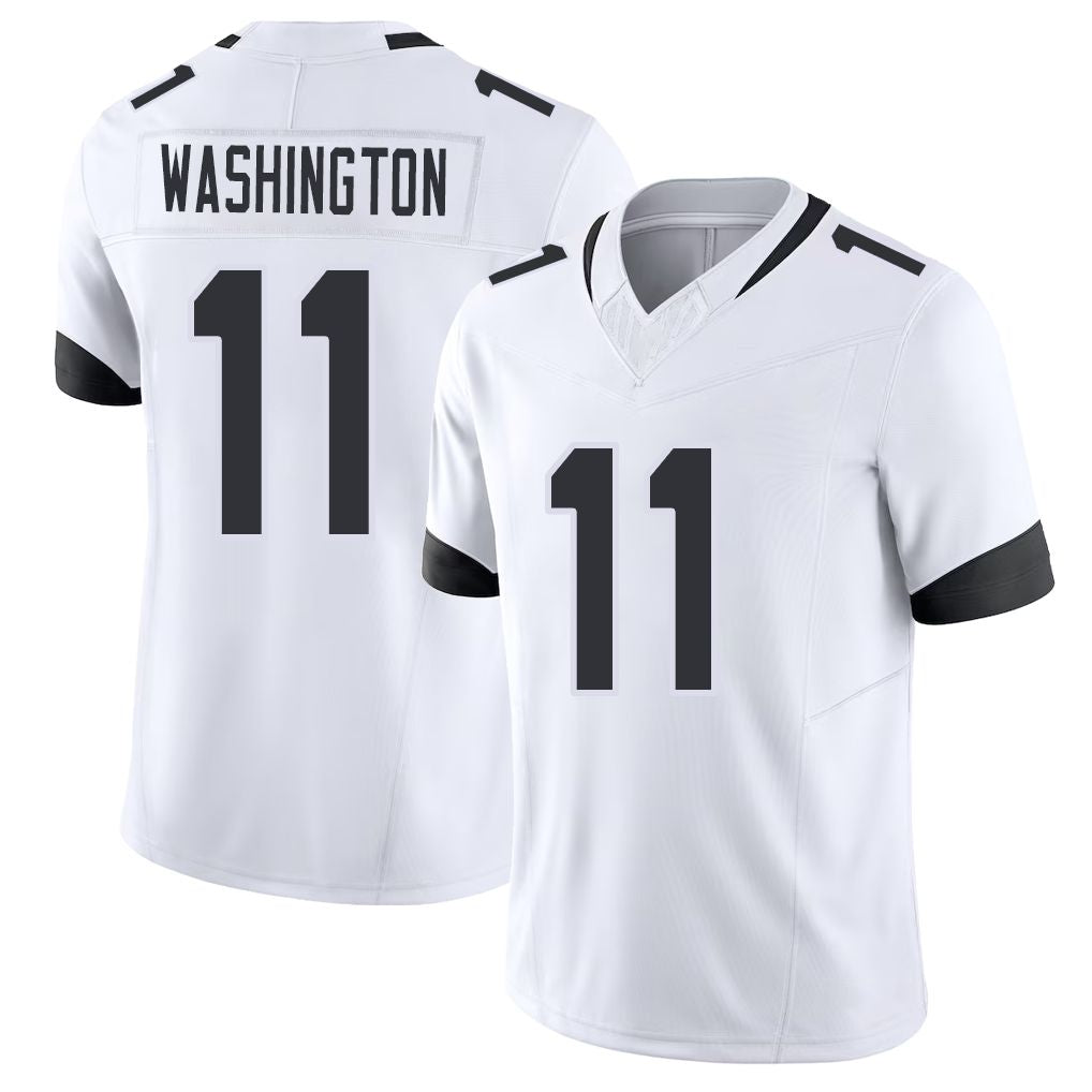 Jacksonville #11 Washington Football V Neck Short Sleeve White Jersey Parker For Men Youth Women Gift