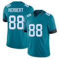 Jacksonville #88 Herbert Football V Neck Short Sleeve Teal Jersey Patrick For Men Youth Women Gift