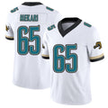 Jacksonville #65 Mekari Football V Neck Short Sleeve White Jersey Patrick For Men Youth Women Gift