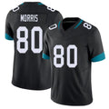 Jacksonville #80 Morris Football V Neck Short Sleeve Black Jersey Quintin For Men Youth Women Gift