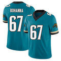Jacksonville #67 Bohanna Football V Neck Short Sleeve Teal Jersey Quinton For Men Youth Women Gift