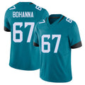 Jacksonville #67 Bohanna Football V Neck Short Sleeve Teal Jersey Quinton For Men Youth Women Gift