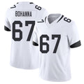 Jacksonville #67 Bohanna Football V Neck Short Sleeve White Jersey Quinton For Men Youth Women Gift