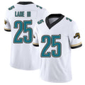 Jacksonville #25 Lane III Football V Neck Short Sleeve White Jersey Rayuan For Men Youth Women Gift