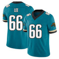 Jacksonville #66 Lee Football V Neck Short Sleeve Teal Jersey Ricky For Men Youth Women Gift
