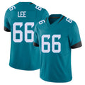 Jacksonville #66 Lee Football V Neck Short Sleeve Teal Jersey Ricky For Men Youth Women Gift